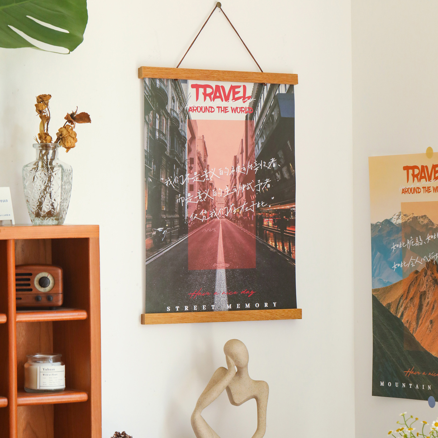 北欧ins风景旅行风景现代客厅摆画 温柔艺术小众海报挂画装饰海报