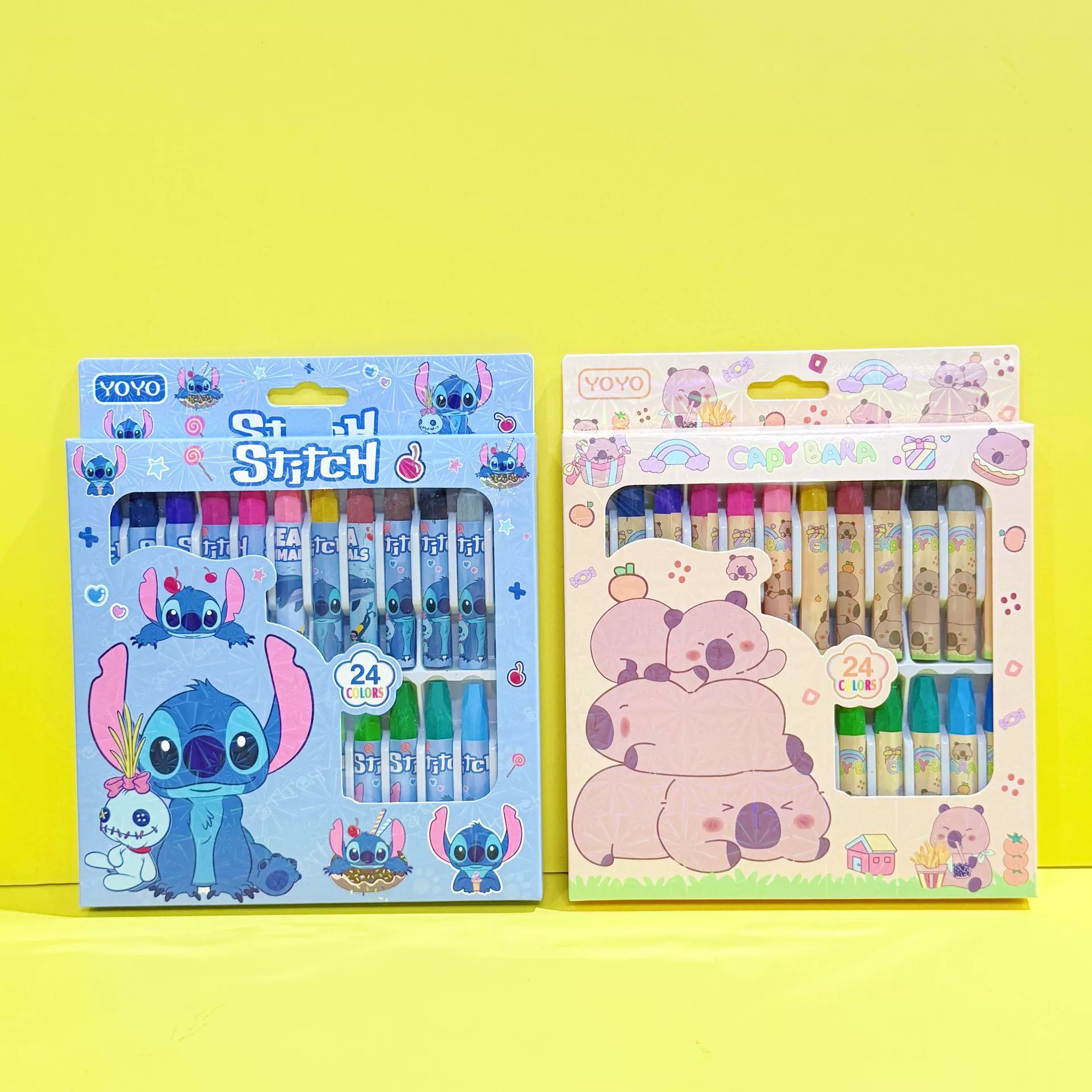Sanrio, раскрашенный масляный пастель, цветные карандаши для учащихся, 24 цвета