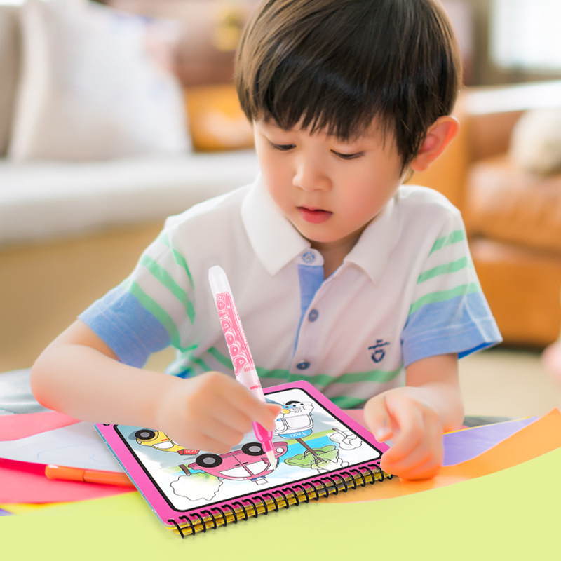 Libro Mágico de Pintura con Agua de Dibujos Animados para Niños de Papel Reutilizable image 4