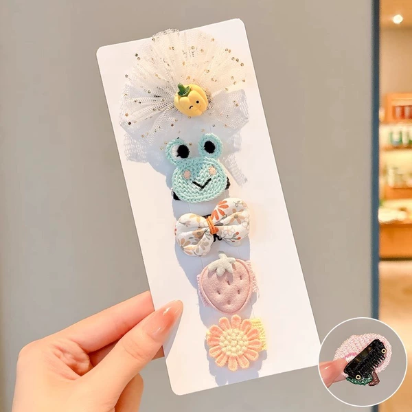 22# frog pumpkin 5 pieces-hair clip