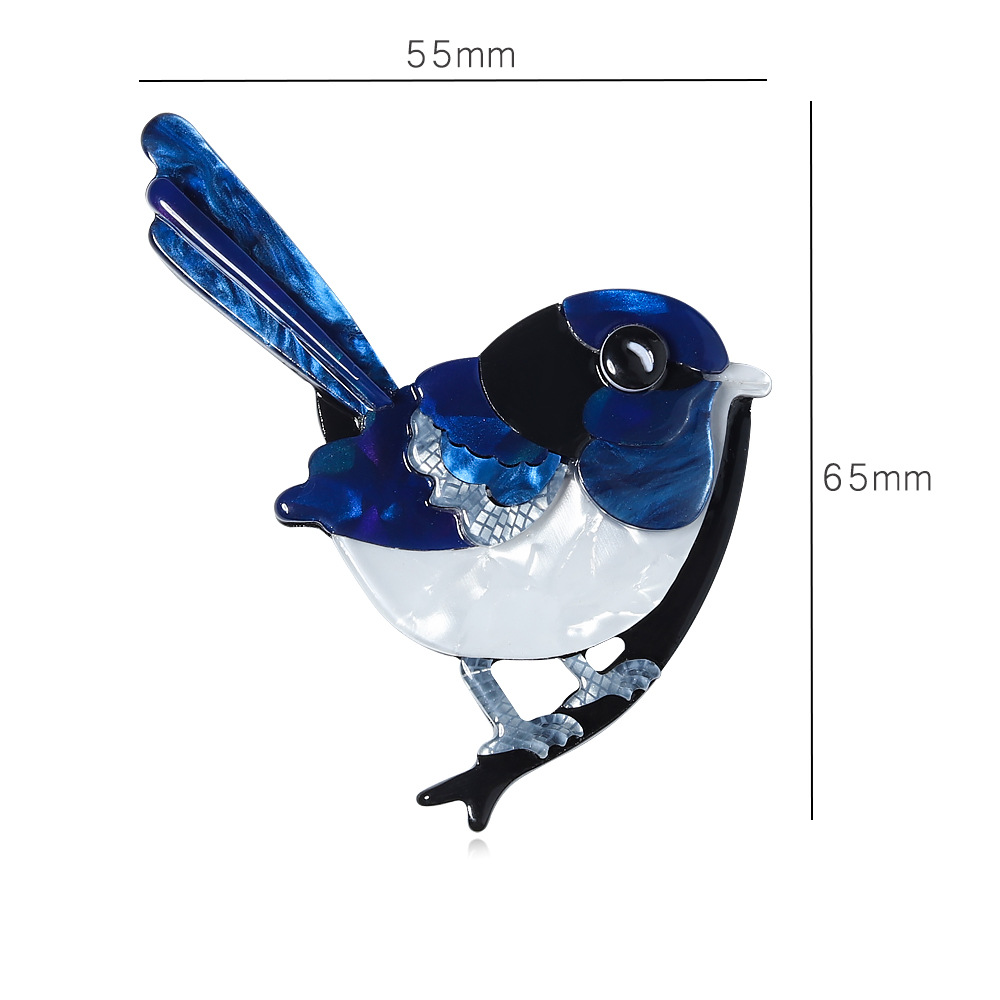 16g Weight Cute Pin Magpie Arylic Stoving Varnish Unisex Brooches