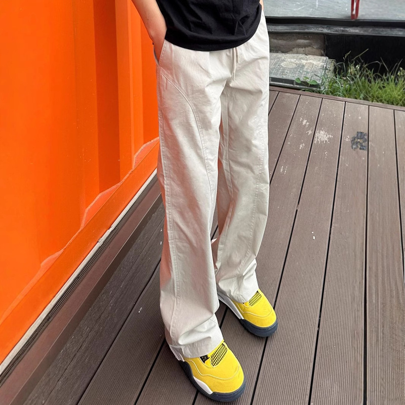 2025 American Trendy Quick-Dry Casual Pants for Men, Height-Enhancing Flared Pants, Personalized Loose Slimming Cargo Straight-Leg Trousers