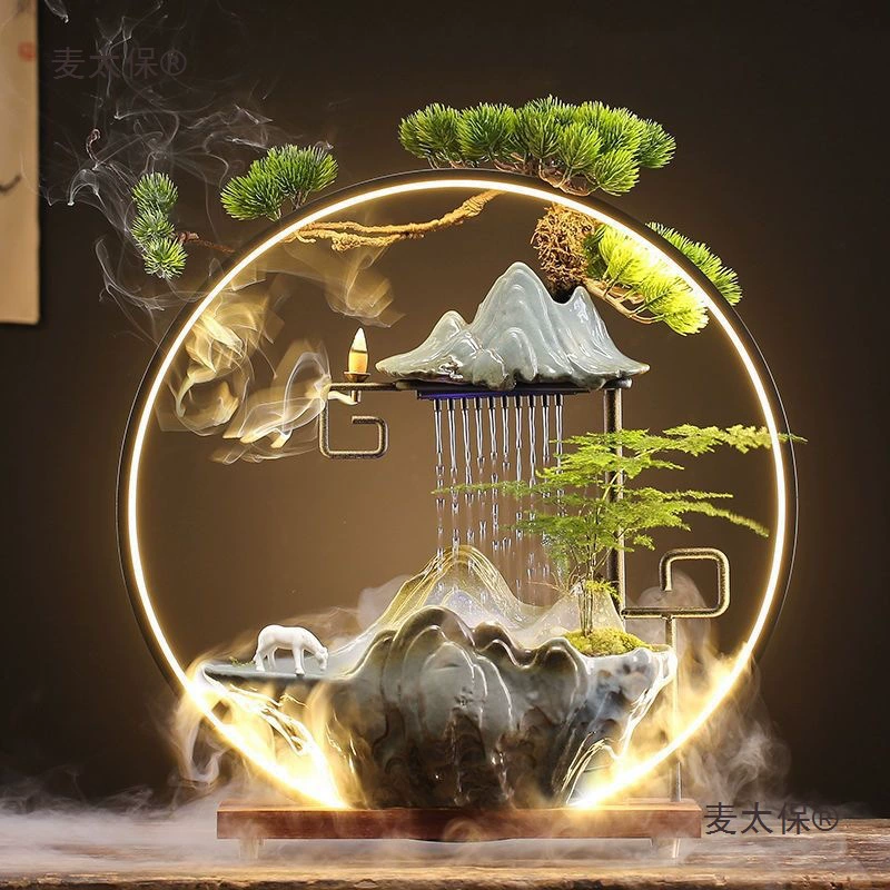 Круглое водное украшение для создания богатства, подходящее для офиса, фэн-шуй, гостиной, входа, клуба, коридора отеля и прилавка для привлечения богатства.