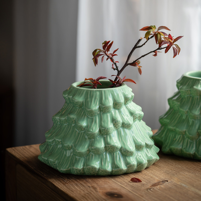 Decoración para el hogar atmósfera jarrón decoración de la sala de estar decoración de árbol de Navidad flor de la cocina contenedor