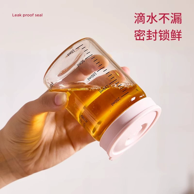 Bird's nest bottled food grade stew pot floral gelatin tremella cup high borosilicate glass sealed jar simple kitchen storage