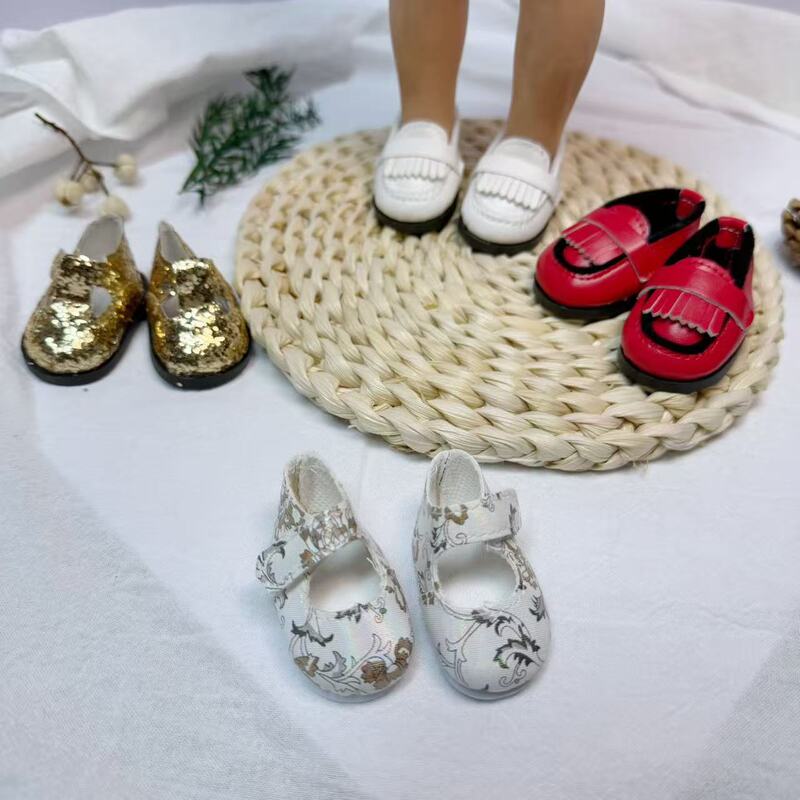 Cross-Border New Product Sequin Doll Shoe Accessories 14inch American Girl 30cm Potato Doll Shoes Wholesale