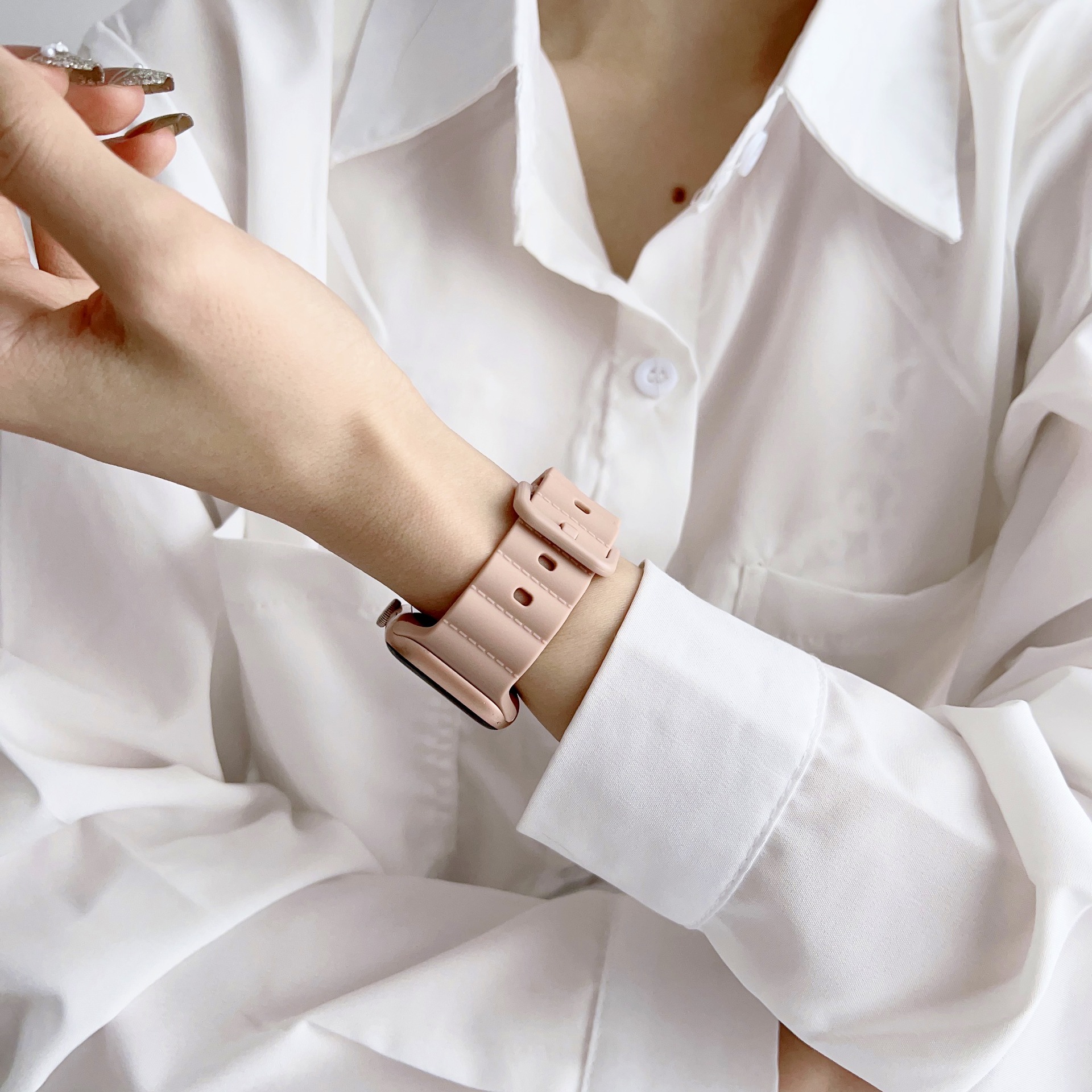 generációs óraszíj appel Watch se watch wave szilikon szíj_voghion.com