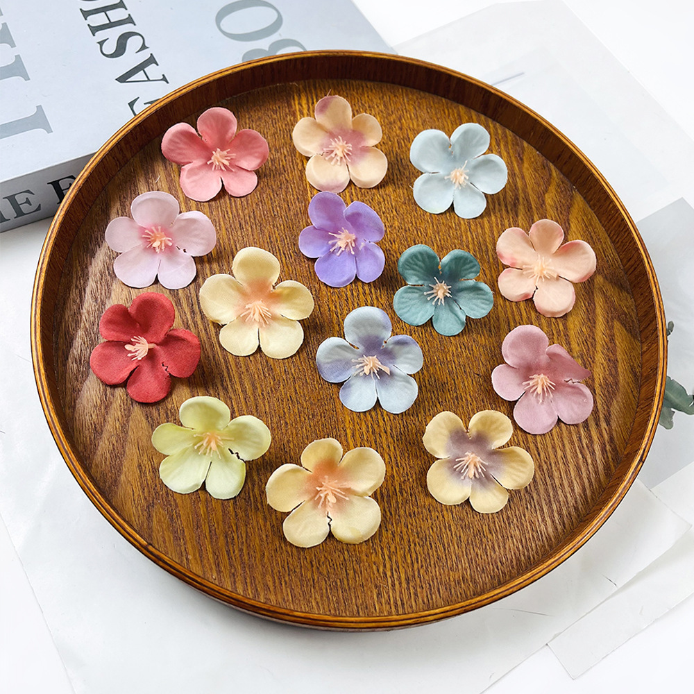 Simulación de Begonia flor de color DIY pequeña flor de ciruela tocado accesorios de material de flor flor de flores para el hogar decoración de fotografía