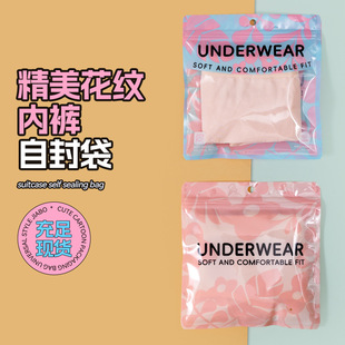 Ins Women's Underwear Packaging Bag Transparent Clothing Underwear Self-sealing Bag Adult Underwear Seamless Underwear Zipper Bag