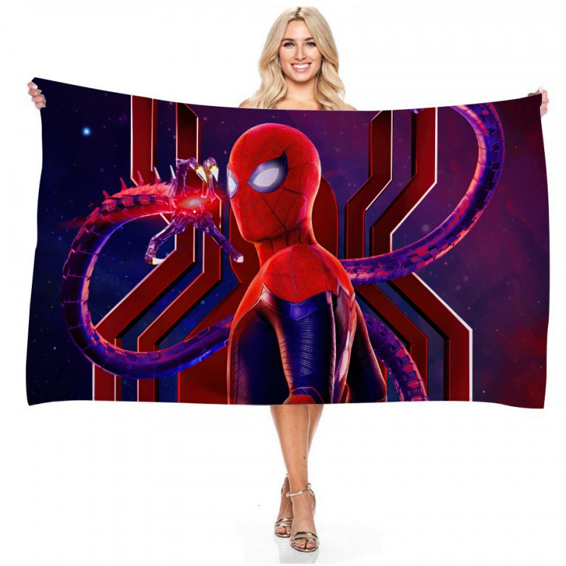 Прямые поставки через границу серия Marvel Spider-Man цифровая печать длинное основание пляжное полотенце полотенце полотенце
