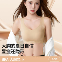 兔耳朵大胸显小胸内衣女粉底液隐形无痕文胸显瘦薄款收副乳防下垂