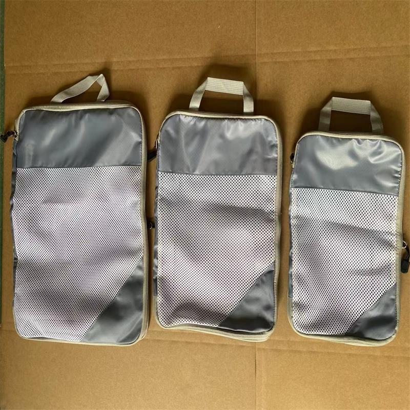 Viaje plegable bolsa de almacenamiento traje de malla visual equipaje trolley caso organizador bolsa
