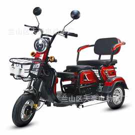 雅迪爱马同款外贸1000W电动三轮车成人女性电瓶休闲三轮偏三轮