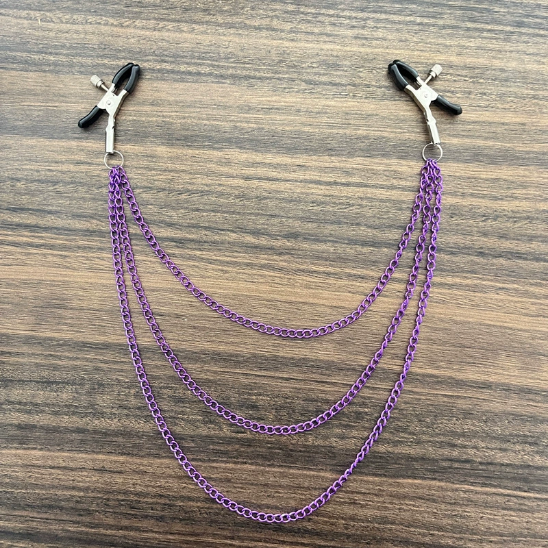 [Национальная сравнительная цена] Wildtoy Paradise SM Sex Furious Metal Three Chain Milk Packs Multi -color can be matched