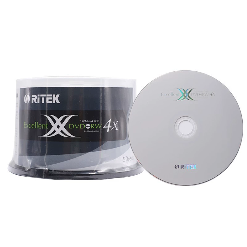 Yunde DVD + RW перезаписываемые 50 чистых дисков 4,7 г записывающие диски 1 ~ 4X 50 штук