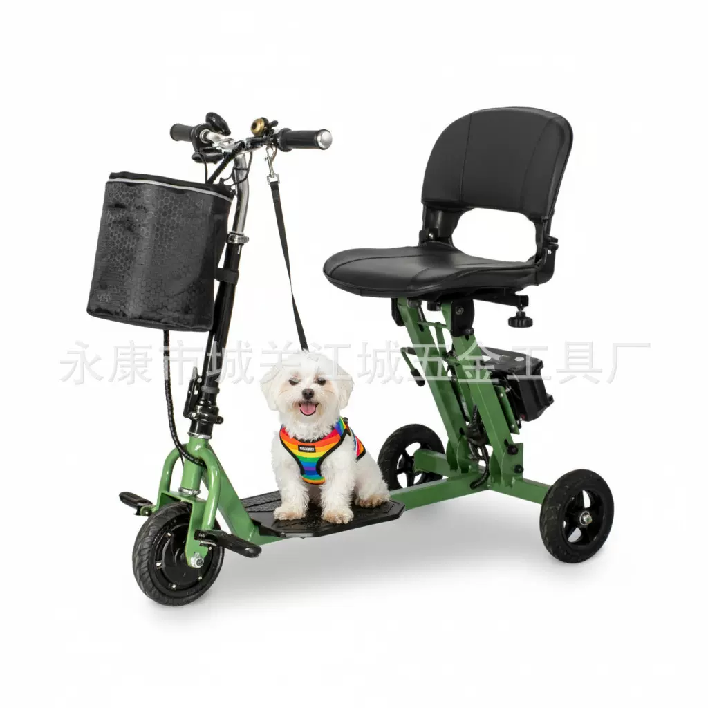 新款可折叠电动三轮车残疾人电动轮椅车家用买菜代步车三轮电瓶车