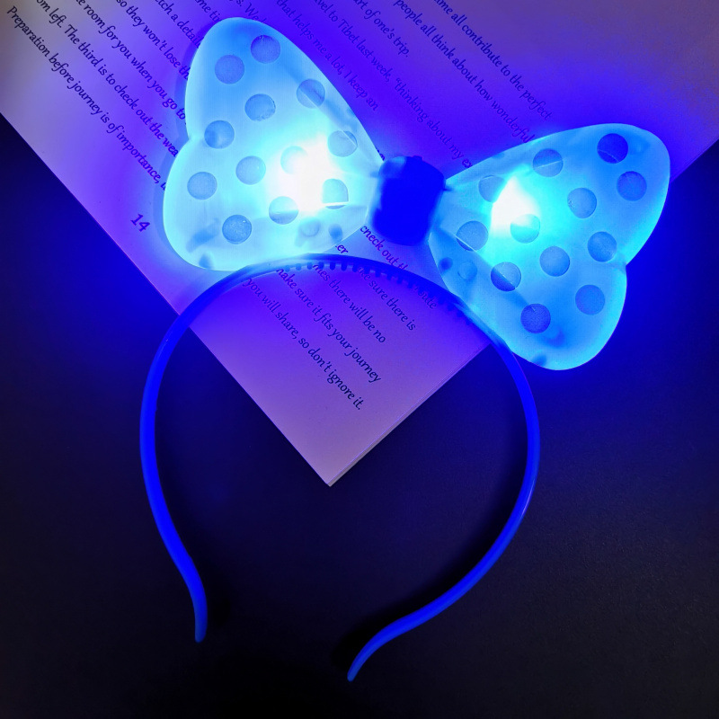 Barra de luz Concierto Estrella de cinco puntas Estrella brillante Diadema luminosa azul Barra de luz intermitente Accesorios de apoyo para la fiesta