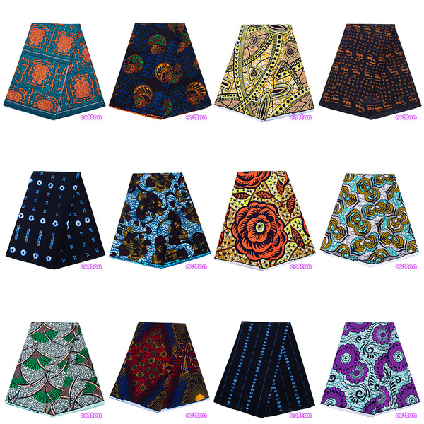 2026 New African Print Kent Ankara Batik Cloth 1 Piece Ethnic Fabric…