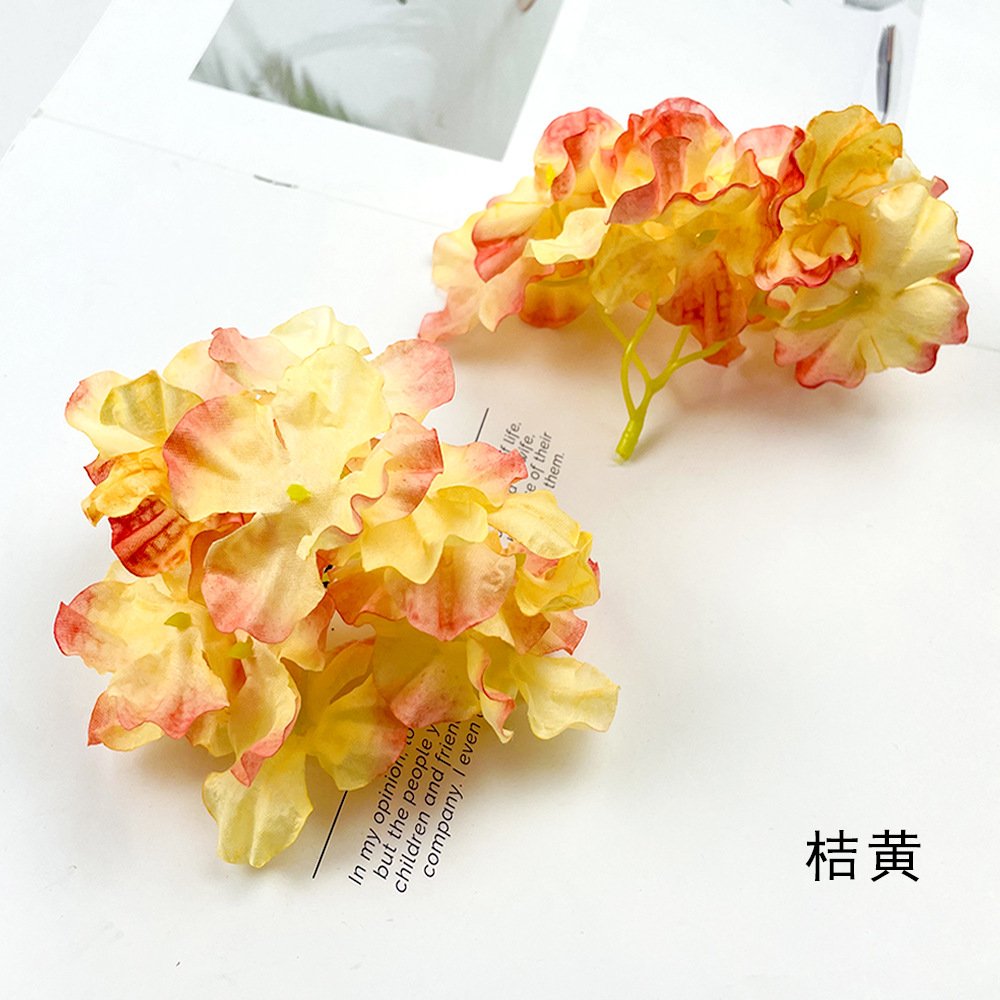 Retro horneado bordes horneados flores falsas DIY fuego horneado flores hechas a mano tocado guirland caja de regalo accesorios muros de hortenas