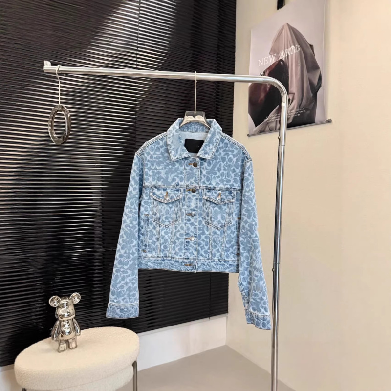 26 New Models of Ch Chambray Classic Women's Denim Jackets, New Full-Print Fashion Versatile Denim Clothing