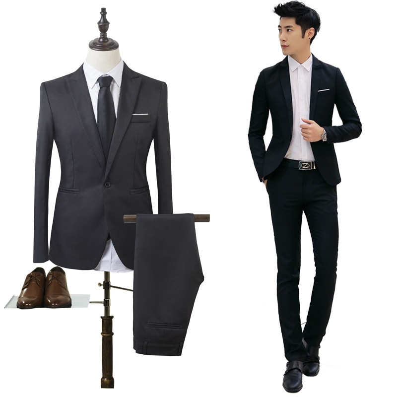 Spring and Autumn New Men's Business Suit Korean Style Slim Fit Youth Men's Suit Jacket Trendy