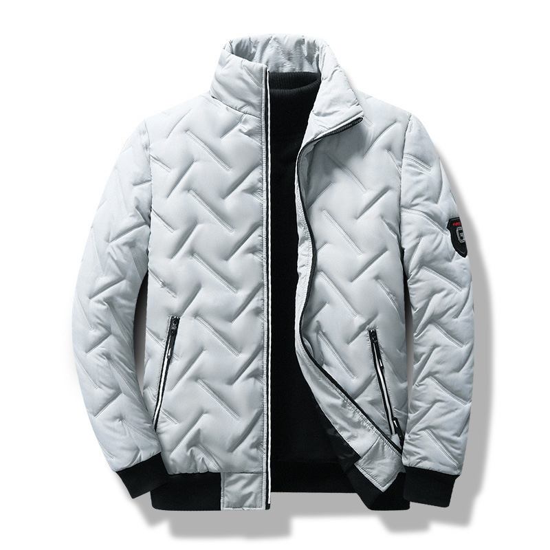Cross-border men's coat autumn and winter new men's cotton-padded clothes Korean fashion short stand collar light men's cotton-padded jacket manufacturers