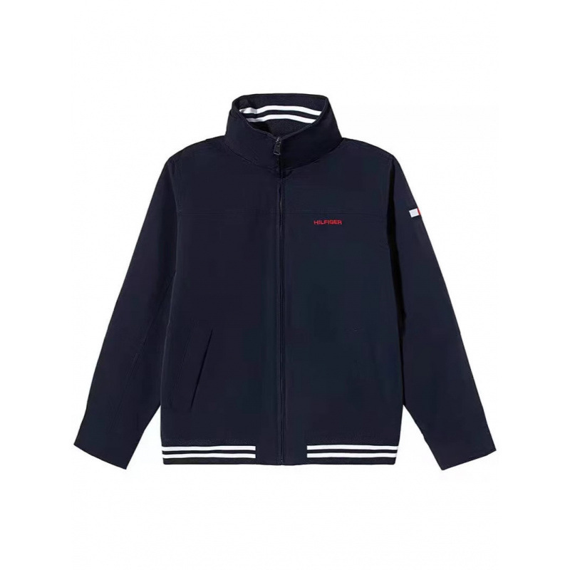 2026 Tommy Spring and Autumn Stand Collar Jacket Men's Korean Style Simple Casual Autumn Coat Men's Top
