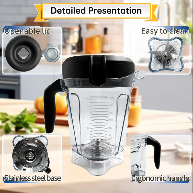 Suitable for Vitamix Pro 750 Vm0158 Vm0103 5300 7500 64oz 2L Cup