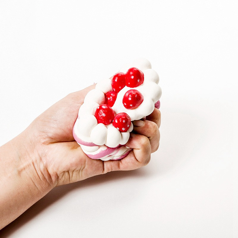 Nuevo pastel de fresa pu rebote lento simulación niños adultos descompresión Vent juguete fábrica al por mayor