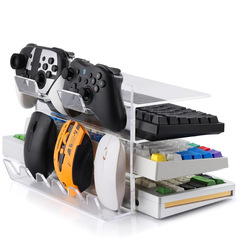 新しい透明アクリルキーボードラックデスクトップマウスコントローラ収納ラックコンピュータキーボード収納ラック取り外し可能