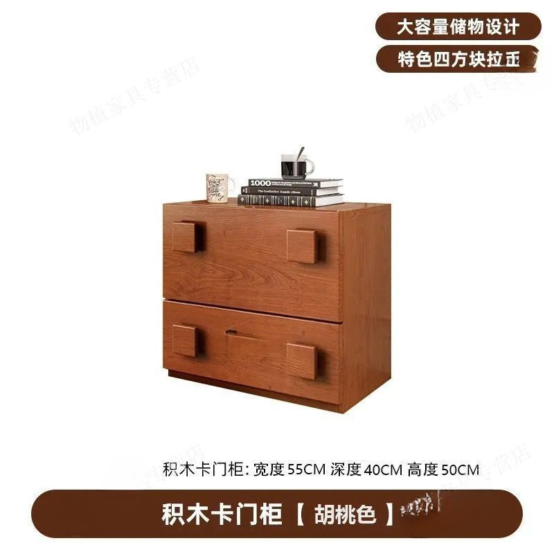 中古风实木卡门柜组合模块复古斗柜沙发边柜卧室客厅储物柜电视柜|undefined