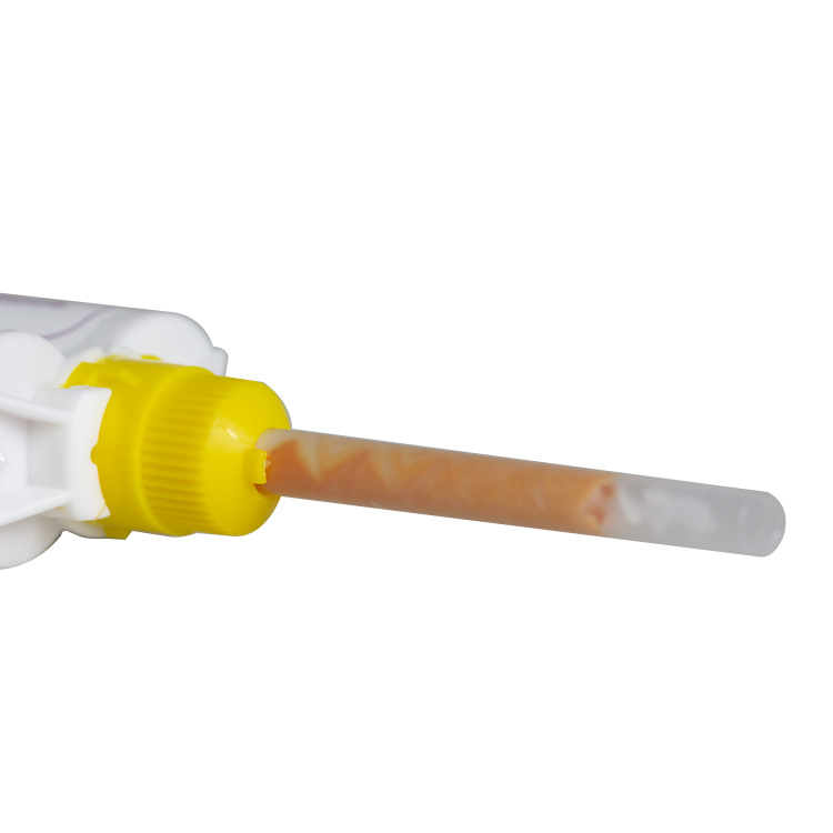 Materiales dentales: cabezal mezclador desechable de silicona, cabezal agitador de caucho, cabezal de transferencia de material ligero, portátil para el cuidado de las encías