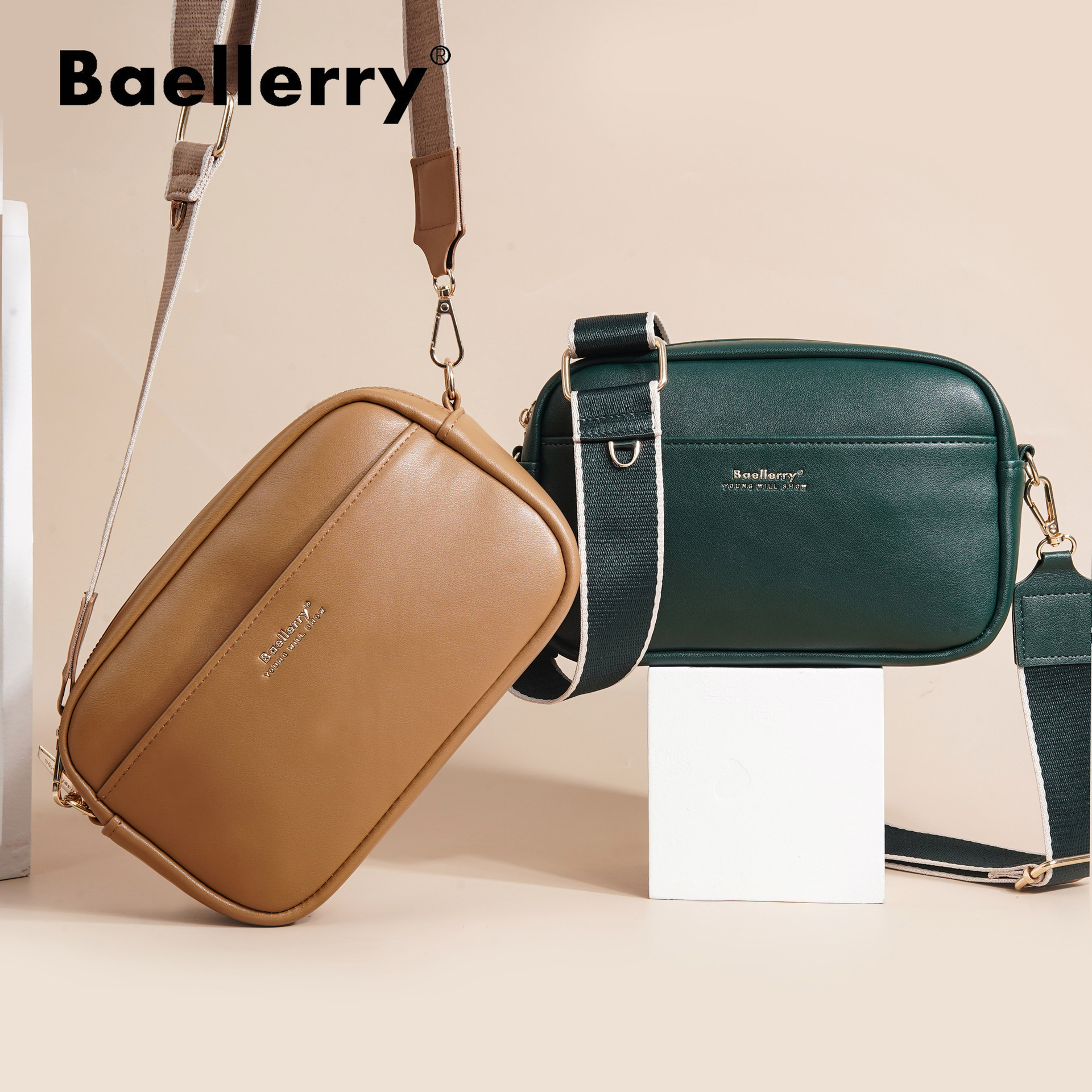 Polyurethane capacious shoulder bag