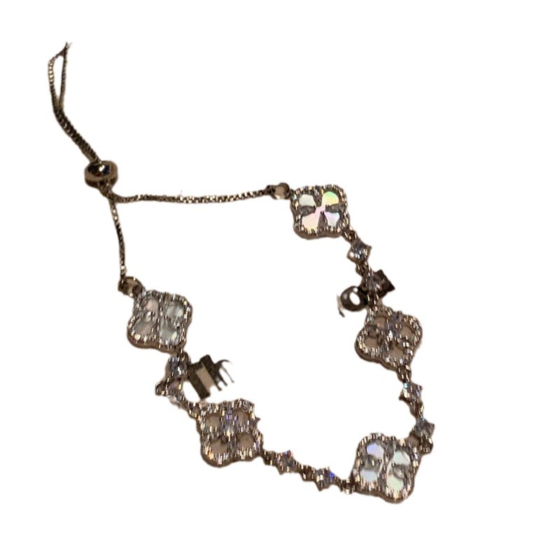 Pulsera de circón de flor de concha pulsera de atmósfera exquisita súper brillante