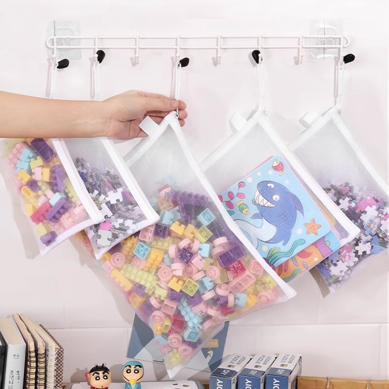 Puzzle Storage Bag Toy Gods Bag Lego Children's Granular Building Blocks Transparent Card Home Storage Bag Zipper Bag