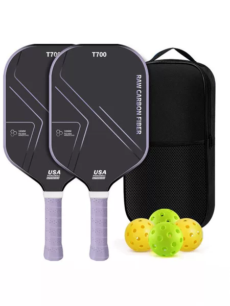 Pickleball racket carbon fiber set for adults and children, complete sports racket set including bag