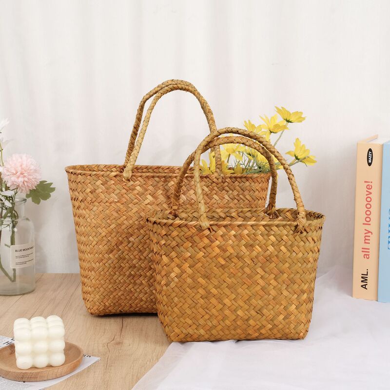 Vintage Chinese Hand Basket Palace Moon Cake Packaging Woven Basket Moon Cake Cantonese Style Egg Yolk Crisp Hotel Gift Giving Hand Box