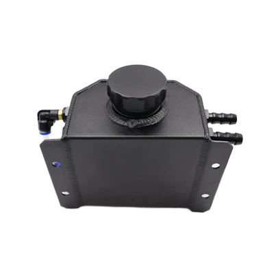 Cross-Border Hot-Selling 1L/2L Universal Auxiliary Water Tank for Car Racing Modification, Cooling Pot, Modified Oil Pot (Water tank) - 1l-black