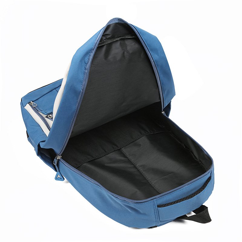 Mochila de tendencia coreana nueva moda de gran capacidad mochila escolar escolar de color simple de contraste de la escuela secundaria mochila de viaje