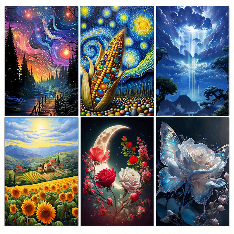 Pintura de Diamantes 5D Estilo Nórdico Personalizada, Hecha a Mano, con Diamantes Completos, Adhesivo Decorativo para Pared, Pintura de Diamantes DIY