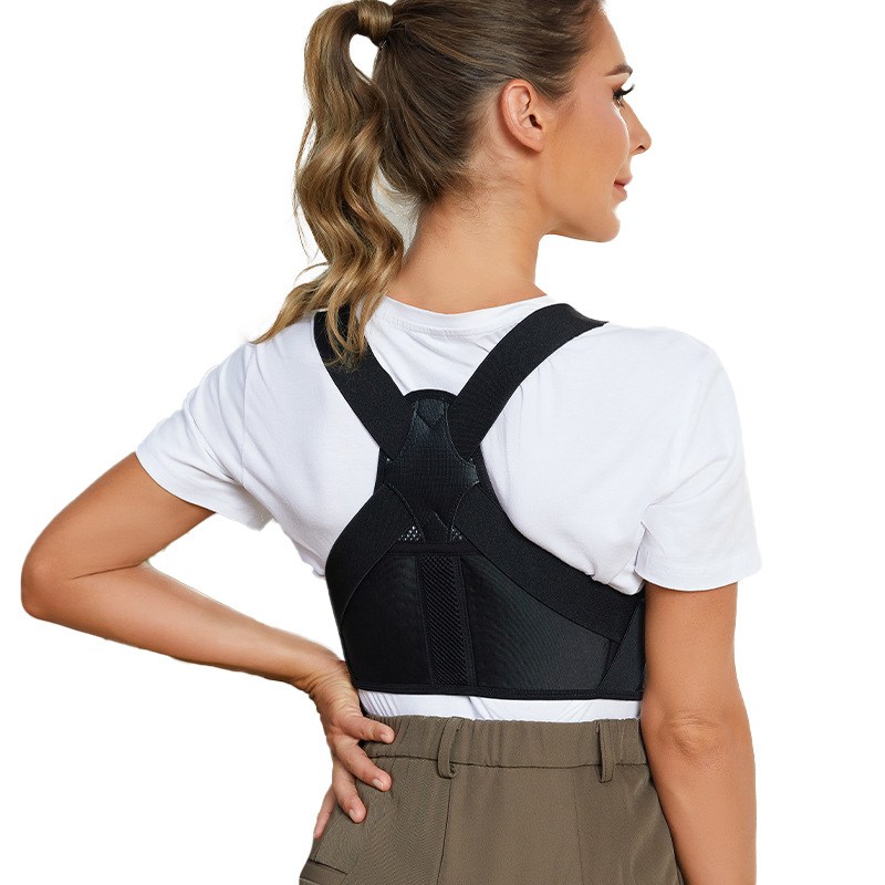 跨境热销背部男女矫正带塑形挺胸开肩隐形坐姿纠正颈椎矫姿带