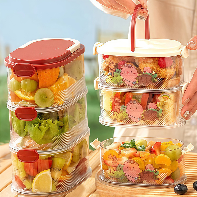 キッチン積み重ね可能な収納ボックス大容量ドライフルーツスパイスフルーツ冷蔵庫野菜食品収納ボックス|undefined