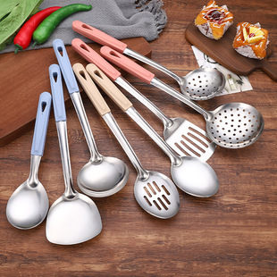 Stainless Steel Kitchen Utensil Set Spatula Non-Hot Spoon Full Set Household Spoon Cooking Spatula Kitchen Spatula Colander Soup Spoon