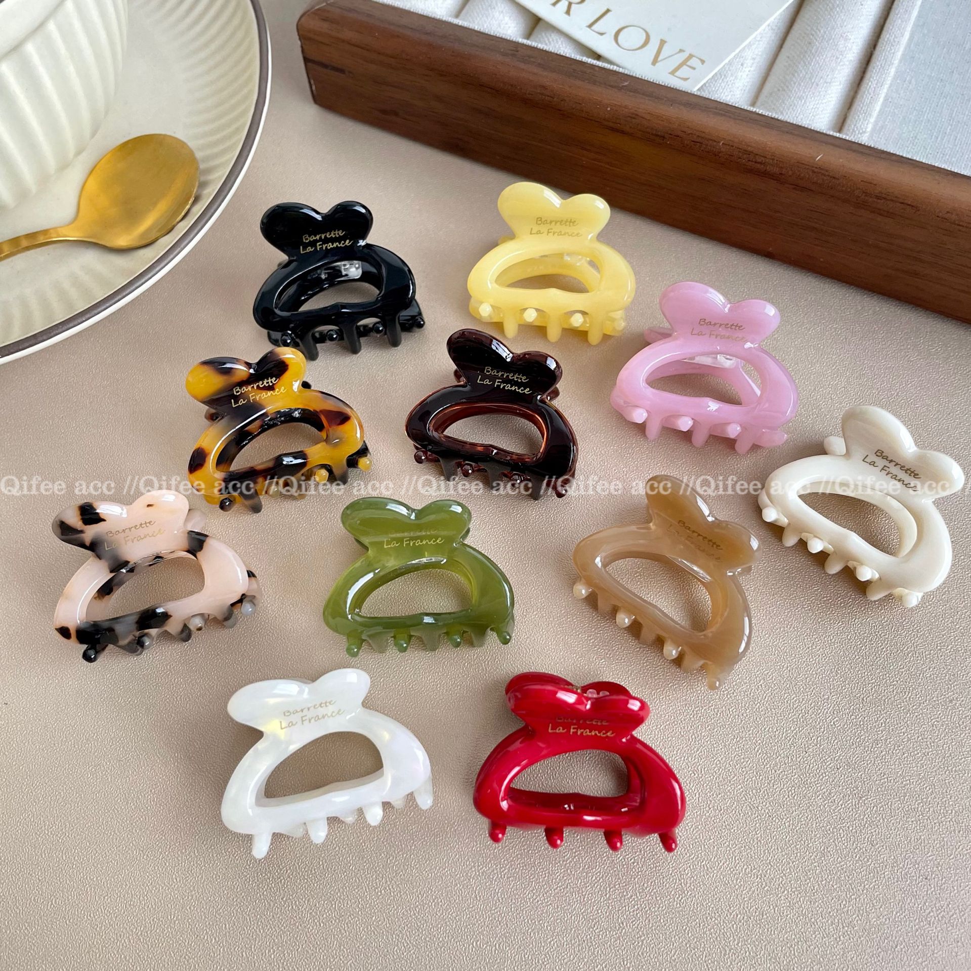 韓國簡約ins可愛減齡小兔子耳朵蝴蝶小號發抓 半發抓夾劉海側邊夾