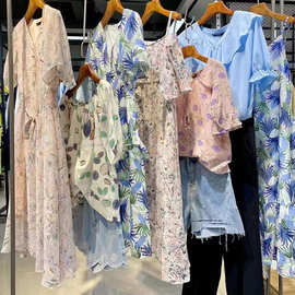 咏夏24仕 连衣裙上衣新款品牌女装尾货走份直播实体一手货源女装