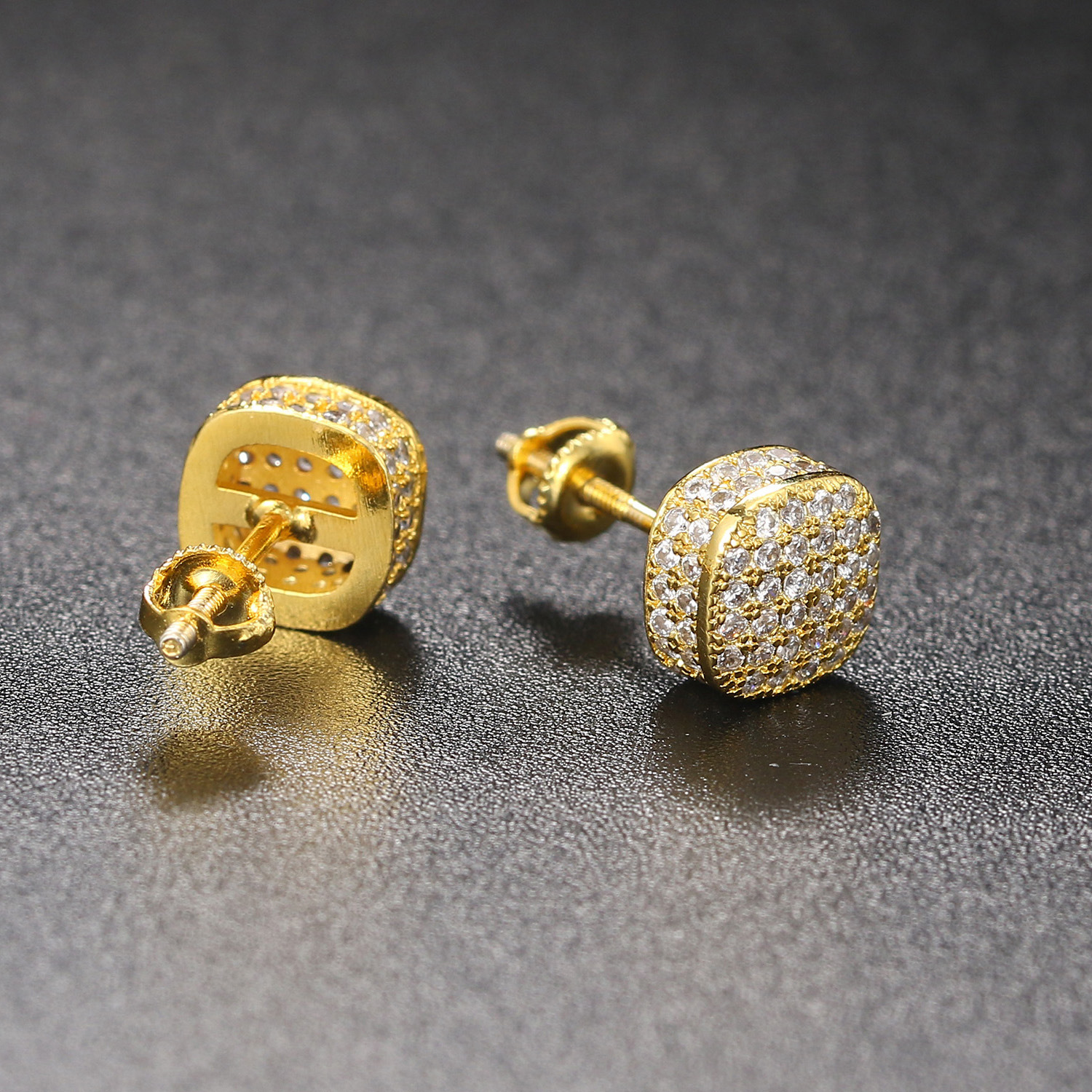 5g Weight Copper Ear Needle Material White Gold Plated, Gold Plated Plating Material Zircon Inlay Material Ear Studs Classification 1 Pair Quantity Daily, Party, Street Occasion Copper Material Round, Square, Heart Shape Pattern Unisex Gender Plating, Inlay Design Hip-Hop Style Gold, Silver Color 1 Pair Hip-Hop Round Square Heart Shape Plating Inlay Copper Zircon White Gold Plated Gold Plated Ear Studs 38
