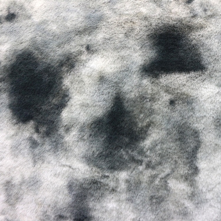 无光扎染兔毛绒PV绒布全涤仿毛皮长毛绒小兔毛绒布料服装家纺面料