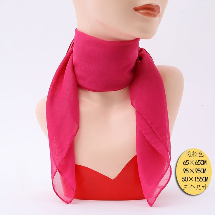 Solid color shiffon handkerchief