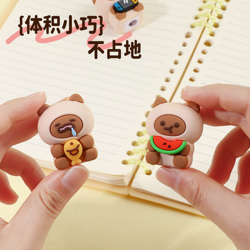 KUKI Keqijia Kitty Agou Sacapuntas Adornos de dibujos animados Sacapuntas Sacapuntas manuales especiales para estudiantes de primaria