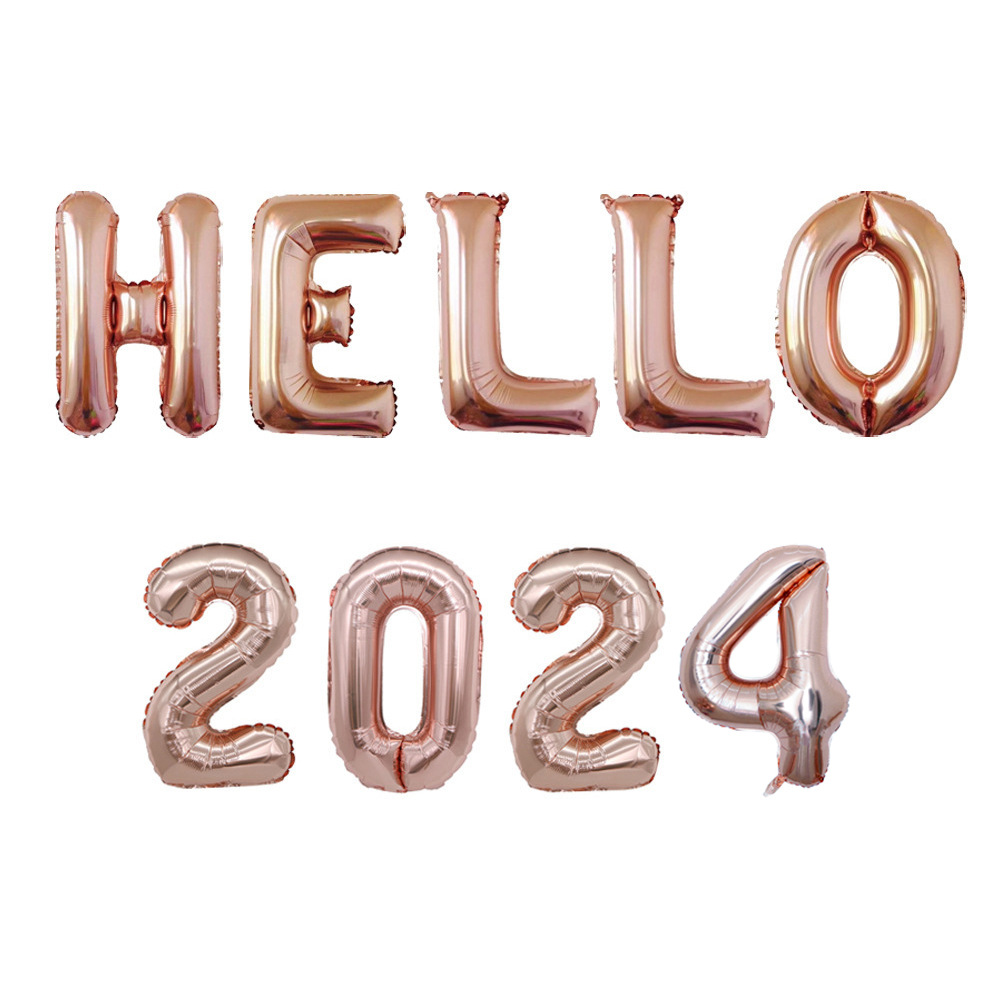 Christmas New Year Glam Letter Aluminum Film Party Balloons display picture 2